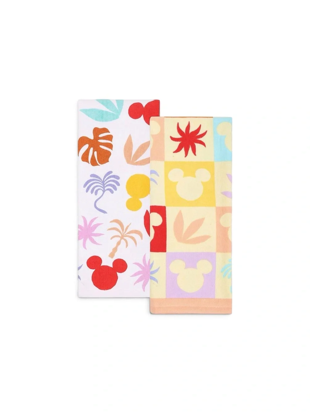 Disney Mickey Mouse Tropical Kitchen Towels Set of 2pk. - Home Decor Brand New
